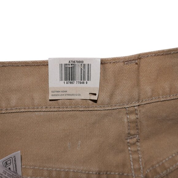 Levi's Workwear 568 Loose Double-knee Men's Pants Size 31x32 Distressed Tan NWT - Picture 12 of 14